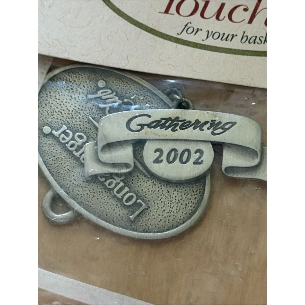 Longaberger 2002 Gathering Tie-On Heart Charm Finishing Touches NIP Homestead